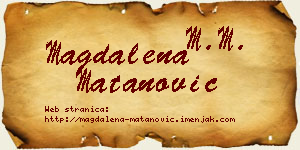 Magdalena Matanović vizit kartica